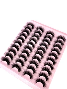 HBZGTLAD 20 Cặp Lông Mi Giả Làm Bằng Lông Chồn, Tự Nhiên & Lộn Xộn, 10mm-25mm, Lông Mi Giả Làm Bằng Lông Chồn 3D Thực Tế Làm Thủ Công, Nhiều Kiểu Dáng - màu đen - Xem 5