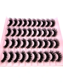 HBZGTLAD 20 Cặp Lông Mi Giả Làm Bằng Lông Chồn, Tự Nhiên & Lộn Xộn, 10mm-25mm, Lông Mi Giả Làm Bằng Lông Chồn 3D Thực Tế Làm Thủ Công, Nhiều Kiểu Dáng - màu đen - Xem 4