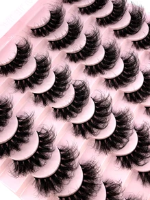 HBZGTLAD 20 Cặp Lông Mi Giả Làm Bằng Lông Chồn, Tự Nhiên & Lộn Xộn, 10mm-25mm, Lông Mi Giả Làm Bằng Lông Chồn 3D Thực Tế Làm Thủ Công, Nhiều Kiểu Dáng - màu đen - Xem 6