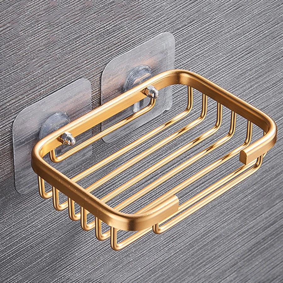 1pc Wall Mounted Soap Rack - Gold - View 1