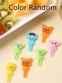8 piezas/set Palo dibujos animados lindo de mono diseño fruta para fiesta - Multicolor - Ver 8