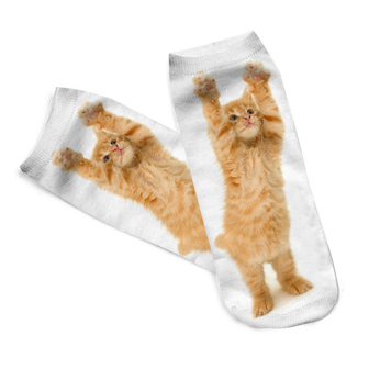 Cat Print Ankle Socks