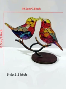 1 pieza Decoración con diseño de pájaro - Multicolor - Ver 7