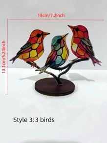 1 pieza Decoración con diseño de pájaro - Multicolor - Ver 8