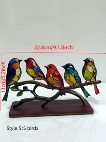 1 pieza Decoración con diseño de pájaro - Multicolor - Ver 9