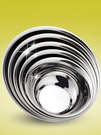 3個裝厚不鏽鋼快餐盤/湯盤/學生餐盤/廚房食品烘焙蛋盤