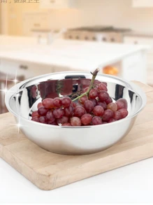 3個裝厚不鏽鋼快餐盤/湯盤/學生餐盤/廚房食品烘焙蛋盤