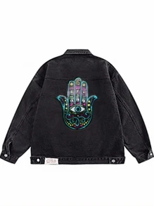 1入組法蒂瑪之手形狀縫紉補丁 - 彩色 - 查看 4