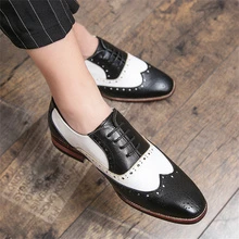Men's Stylish Pu Leather Formal Shoes, Versatile - Black - View 1