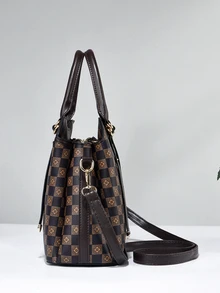 时尚女士手提包，大号 - 彩色 - 查看 2