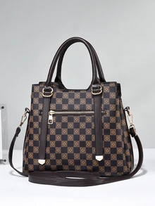 时尚女士手提包，大号 - 彩色 - 查看 3