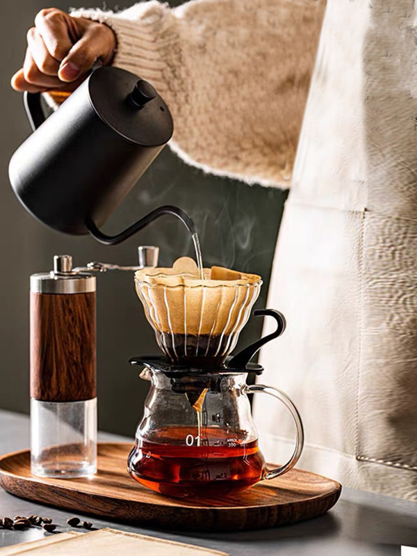 1pc Hand Drip Coffee Pot With Cover Back To School