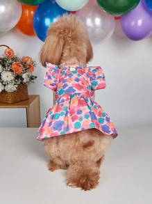 1 pieza Set con patrón de concha de mascota ropa para perro para primavera con verano - Multicolor - Ver 2