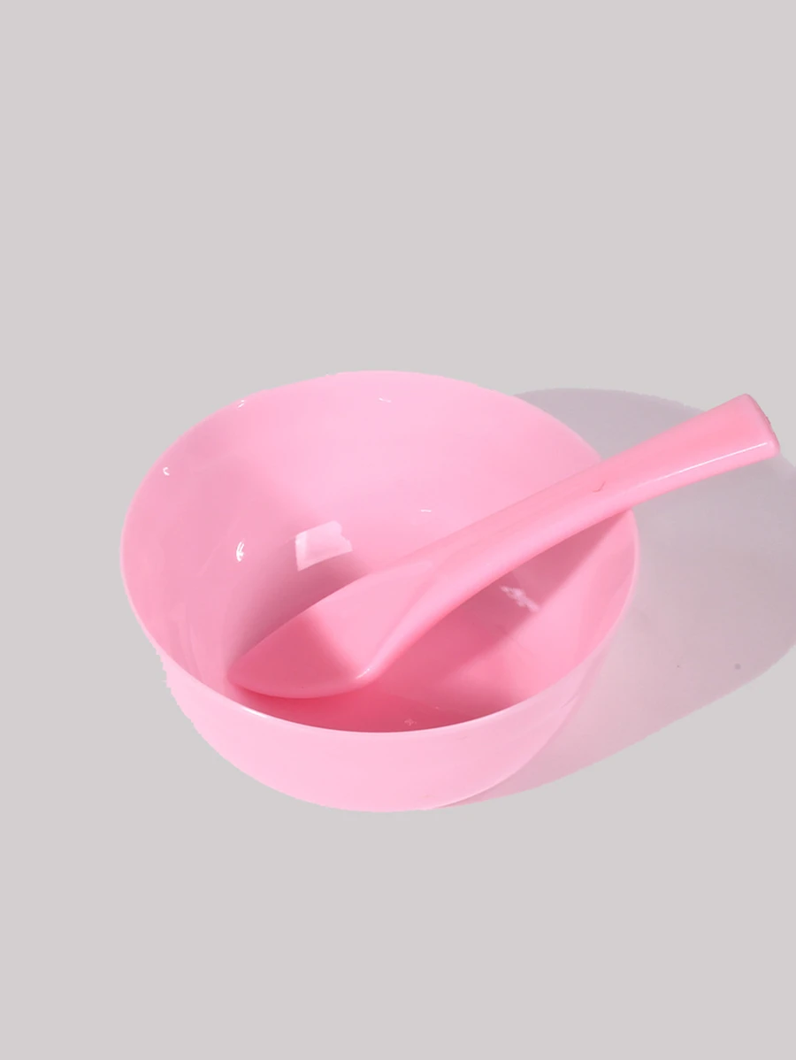 Portable Facial Sheet Mixing Bowl Set, Pp Pink Reusable Diy Facial Sheet Tool Mask Scraper Mask Tool For Home - Pink - View 1