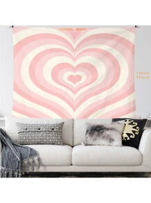 1 Tấm Thảm In Hình Trái Tim, Tấm Thảm Vải Hiện Đại Poster Treo Tường Cho Phòng Ngủ Thẩm Mỹ, Lá Cờ Cho Căn Phòng, Trang Trí Phòng, Tấm Thảm, Trang Trí Tường, Nghệ Thuật Treo Tường - Nhiều màu - Xem 4