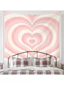 1 Tấm Thảm In Hình Trái Tim, Tấm Thảm Vải Hiện Đại Poster Treo Tường Cho Phòng Ngủ Thẩm Mỹ, Lá Cờ Cho Căn Phòng, Trang Trí Phòng, Tấm Thảm, Trang Trí Tường, Nghệ Thuật Treo Tường - Nhiều màu - Xem 1