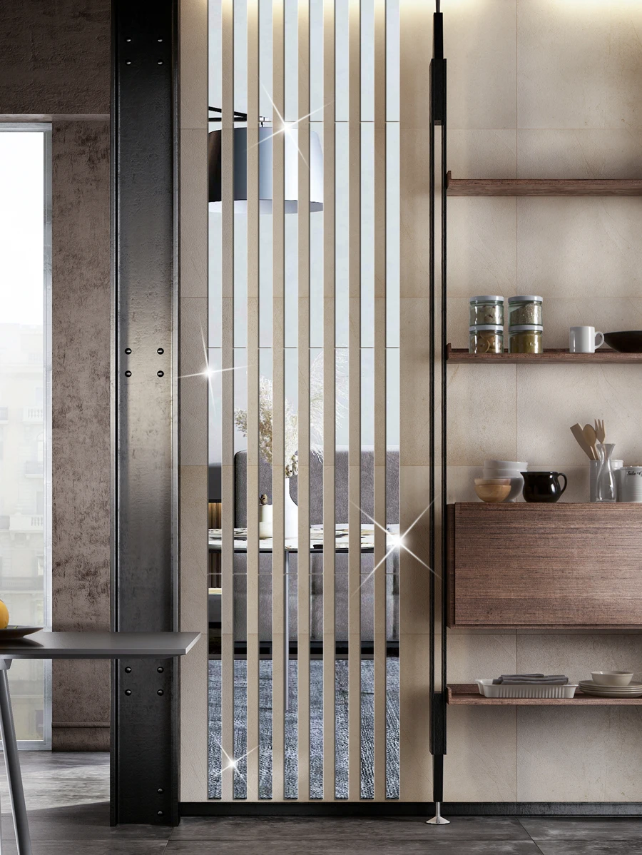 10pcs Reflective Acrylic Long Hollow-Carved Design Decorative Lines Shaped Mirror Stickers, Self-Designed 3D Art Decals For Living Room, Bathroom, Home Office Walls Vinyl Decal, Stickers,Wall Decal, Vinyl Decal For Home Decoration Mirror Wall Wall Decor Room Decor Wall Mirror Mirror For Room Bathroom Decor Living Room Decor