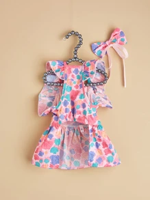 1 pieza Set con patrón de concha de mascota ropa para perro para primavera con verano - Multicolor - Ver 4