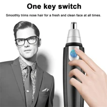 1入組男士電動鼻毛修剪工具 - 黑色 - 查看 8