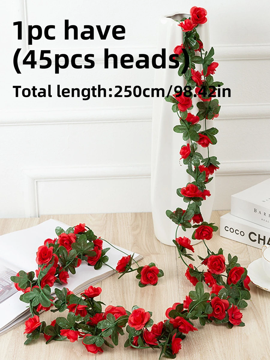 1入組人造花藤 - 紅色 - 查看 1