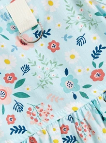 1 pieza Set con patrón de flor de mascota ropa para perro para primavera con verano - Multicolor - Ver 3