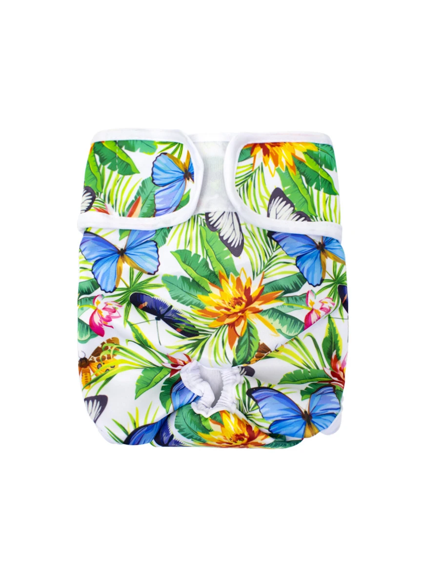 1pc Washable Female Dog Diapers No Leak Reusable Diapers For Doggy Female In Period - Green - View 1