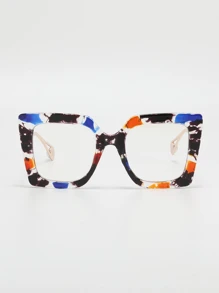 1 cặp kính mát gọng vuông cho nữ phụ kiện dành cho nữ - Màu xanh lam - Xem 3