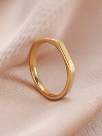 極簡素色戒指