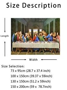 1入組人像圖案掛毯 - 彩色 - 查看 3