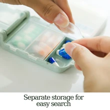 Hộp đựng thuốc 8 ngăn, hộp đựng thuốc du lịch có vòng niêm phong, hộp đựng thuốc nhỏ, hộp đựng thuốc bằng rơm lúa mì, hộp đựng thuốc hình gấu dễ thương, hộp sắp xếp thuốc, bộ sơ cứu, túi y tế, thích hợp cho du lịch, nhà cửa, cắm trại, leo núi ngoài trời, săn bắn. - Màu xanh bạc hà - Xem 3