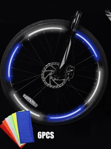 6 piezas Pegatina portátil multicolor de mascota bicicleta reflectante - Multicolor - Ver 3
