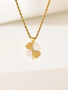 Clover Decor Chain Necklace