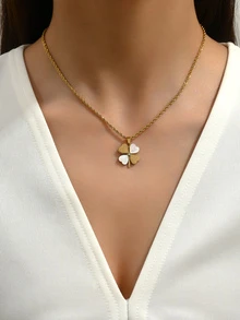 Clover Decor Chain Necklace