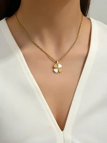 Clover Decor Chain Necklace