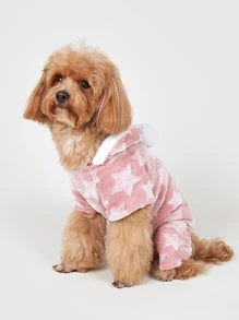 1pc Star Pattern Pet Pajama - Pink - View 5