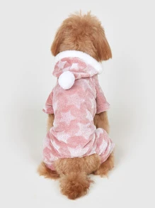 1pc Star Pattern Pet Pajama - Pink - View 6