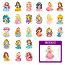 50张可爱公主贴纸，适用于吉他、滑板、水瓶、保险杠、头盔、滑雪板、笔记本电脑、手机壳、冰箱门、行李箱、摩托车、汽车配件、玩具等，可作礼物。 - 彩色 - 查看 8