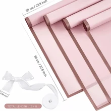 Papel de regalo de flores Papel De Envoltura Regalos Craft Empaque impermeabilización 20 Hojas 58*58cm,Papel Coreano Estampado,Envoltura De Regalo - Rosa - Ver 5