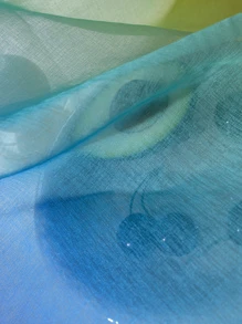 1入組漸變彩虹色薄紗窗簾 - 彩色 - 查看 4