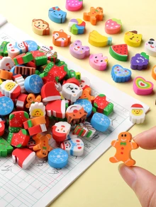 1 pieza con diseño de dibujos animados Borrador , creativo multipropósito Borrador de lápiz para oficina , escuela alumno - Multicolor - Ver 2