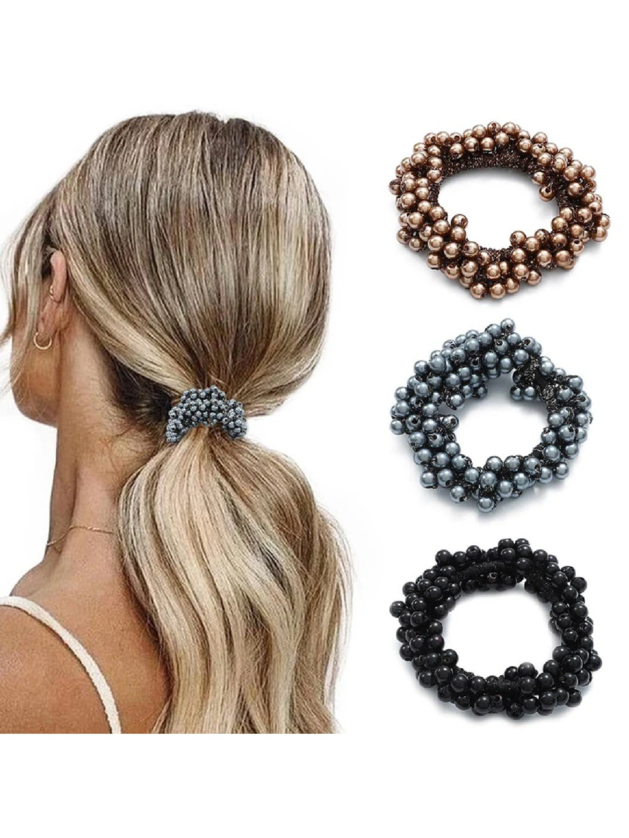 3 件装仿珍珠装饰发带优雅 - 彩色 - 查看 1