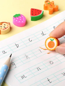 1 pieza con diseño de dibujos animados Borrador , creativo multipropósito Borrador de lápiz para oficina , escuela alumno - Multicolor - Ver 4