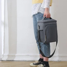 1 pieza Bolsa térmica portátil - Gris - Ver 2