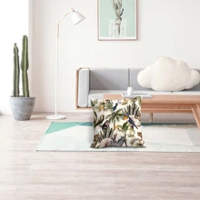 1入組熱帶印花樹葉印花靠墊套不附帶墊芯 - 彩色 - 查看 4