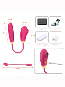 1pc Sex Toy Sucking Vibrating Egg Clit Suck Toy, 2 In 1 Female Vibrator,Clitoral Sucker Nipple Anal Stimulation Massager Sex Toys, Thrusting Dildo Vibrator Massager Adult Toys & Games For Women Couples
