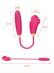 1pc Sex Toy Sucking Vibrating Egg Clit Suck Toy, 2 In 1 Female Vibrator,Clitoral Sucker Nipple Anal Stimulation Massager Sex Toys, Thrusting Dildo Vibrator Massager Adult Toys & Games For Women Couples