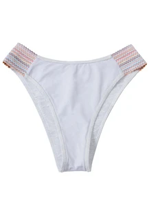 條紋織帶比基尼泳裝