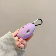 Estuche de auriculares con diseño lindo de berenjena compatible con auriculares Bluetooth de Apple (auriculares no incluidos) - Morado - Ver 3