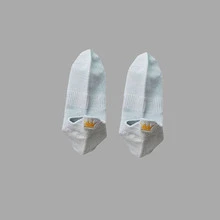 5雙男士皇冠刺繡短襪 - 彩色 - 查看 4