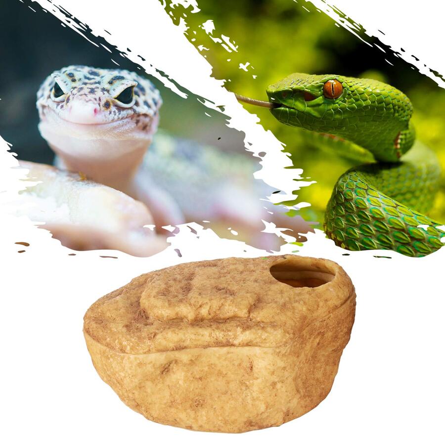 Reptile Hide Cave, Snake Cave And Hides, 3-In-1 Magnetic Attraction ...